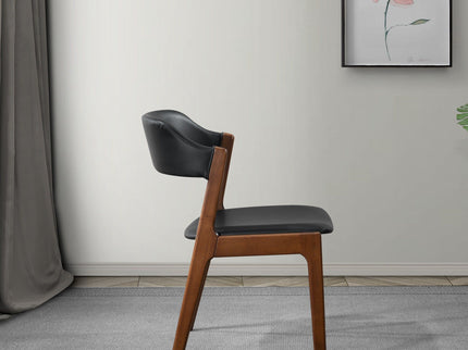 Enzo - Dining Chair (Set of 2) - Black / Brown
