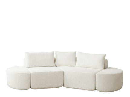 V - Shaped Modular Sofa Set With 3 Pillow