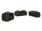Black / 3 Pc. Sofa, Loveseat, Chair