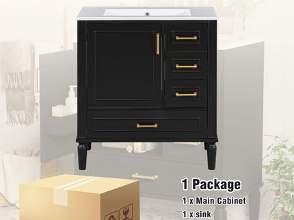 Traditional Bathroom Vanity Set With Soft Close Doors