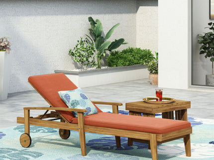Jason - Chaise Lounge Adjustable Acacia Wood Outdoor Furniture