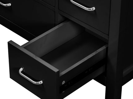 Bathroom Vanity With Sink Combo, 2 Soft Close Doors And 5 Drawers
