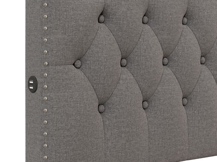 Upholstered Platform Bed With 2 Drawers And 2 Sets Of USB Ports On Each Side, Fabric