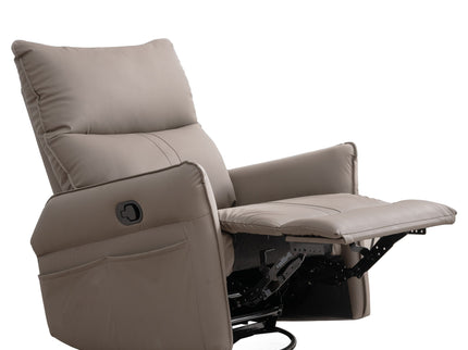 360° Modern Small Rocking Swivel Recliner Chair With Side Pocket