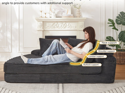 Semi Circular 2 In 1 Sofa Bed With Neck Pillow And Throw Pillows