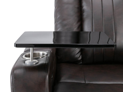 Power Recliner With Storage Arms, Cupholders, Swivel Tray Table And Cell Phone Stand - Brown
