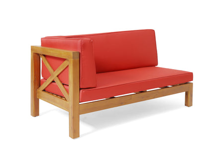 Brava - X Back Corner Bench With Coffee Table