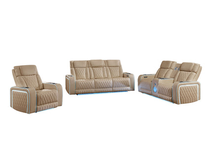 Electra - Power Reclining Set With Power Headrests, Massage And LED Lighting