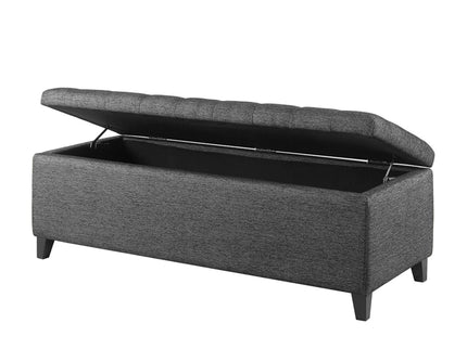 Elegant Design Tufted Top, Soft Close Storage Bench