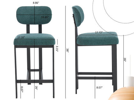 Modern Counter Height Stools (Set of 2)