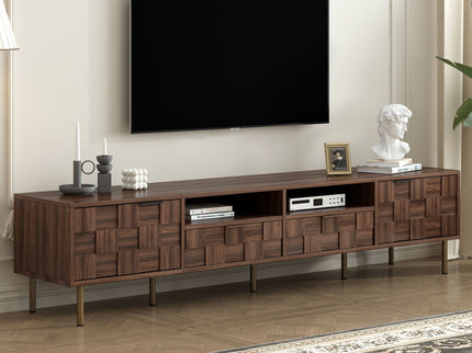TV Stand With 2 Drawers, Media Console Table, Storage Cabinet With Cable Management