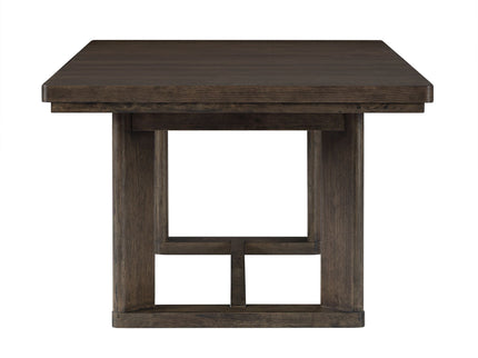 Trestle Dining Table With Leaf - Dark Oak