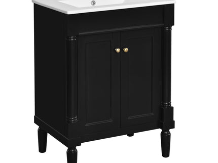 Bathroom Vanity With Top Sink, 2 Tier Storage Cabinet