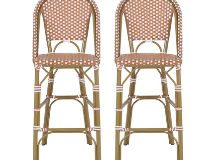 Outdoor Pe Rattan French Barstool Set