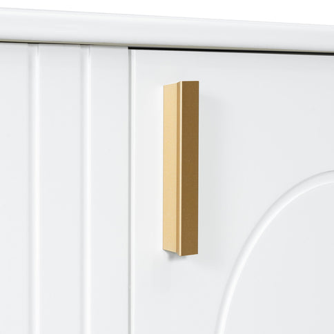 Classic Retro Bathroom Vanity With Sink, Door Shelf, Side Open Storage Frame