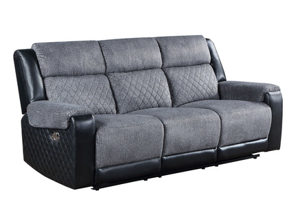 Alicia - Reclining Sofa - Gray / Black