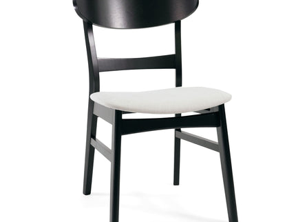 Mid Century Dining Chairs With Cushioned Seats And Wood Frame (Set of 2)