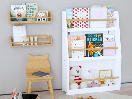 3 Tier Book Shelf, Compact Storage For Bedrooms