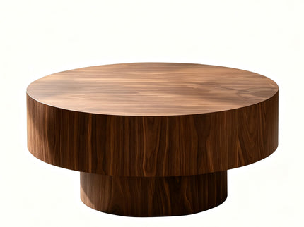 Round Coffee Table For Living Room - Walnut