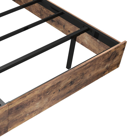 Platform Floating Bed Frame With RGB LED Lights