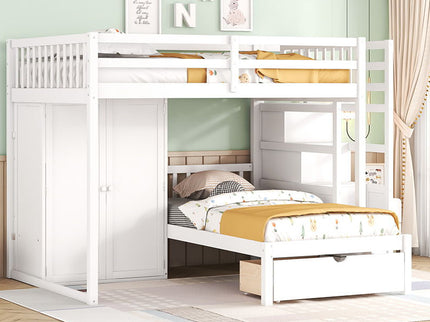 Bunk Bed With Wardrobe, Drawers