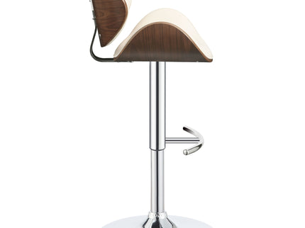 Adjustable Bar Stool With Upholstery - Ivory