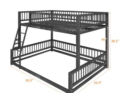Bunk Bed With Ladder And Safety Guardrails