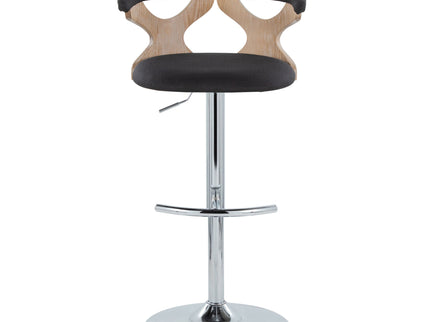 Gardenia - Contemporary Adjustable Barstool With Swivel / Rounded T Footrest (Set of 2)