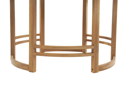 Outdoor Table With Umbrella Hole For Patio - Light Teak