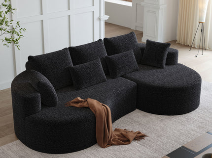 Curved Oversized Sectional Sofa With Extra Deep Seat