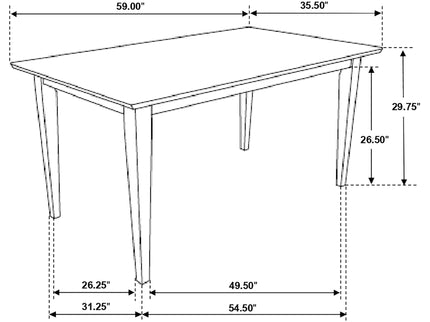 Henin - Rectangle Dining Table - Cappuccino