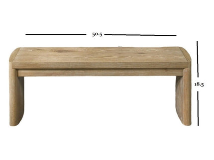 Upholstered Bench For Dining Room - Oak