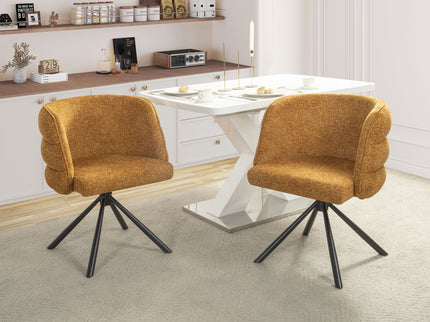 270 Degree Swivel Upholstered Desk Chairs (Set of 2)