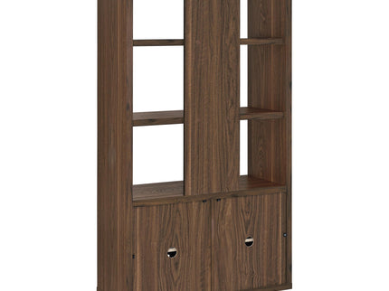 Rodger - 3 Shelf Cabinet Bookcase - Walnut