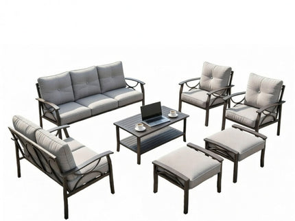 Patio Furniture Set With Coffee Table And Cushions For Backyard