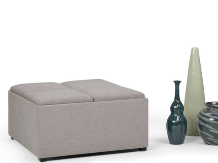 Avalon - Square Coffee Table, Storage Ottoman