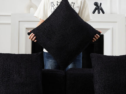 L - Shaped Modular Sofa With Deep Seat And 11 Pillows