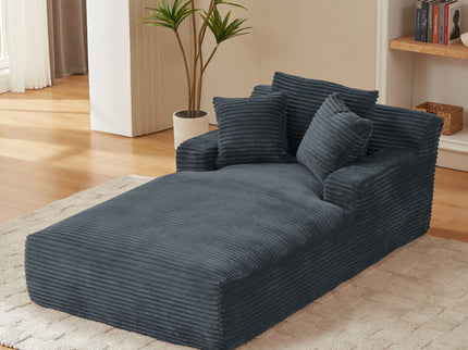 Oversized Chaise Lounge Chair Indoor For Living Room - Dark Gray
