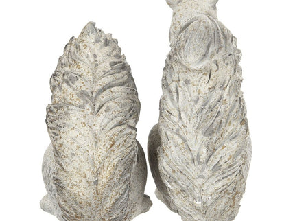 Resin Standing & Lying Down Squirrel Rustic, For Harvest Festival Fall Festival & Thanksgiving Table Decorations (Set of 2) - Antique Cream
