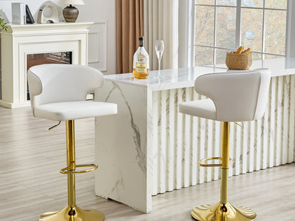 Adjustable Swivel Bar Chair With High Back Support