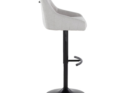 Hannah - Transitional Adjustable Barstool With Swivel With Rounded T Footrest (Set of 2)