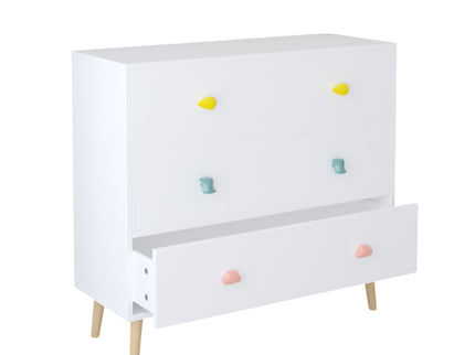 3 Drawer Dresser, Storage Cabinet With Anti Tip Safety