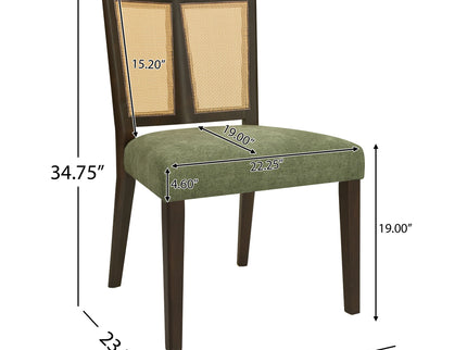 Mid Century Rattan Dining Chair Without Arms Set