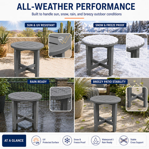 Round Outdoor Side Table