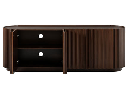 TV Stand With Fluted Tambour Style Door