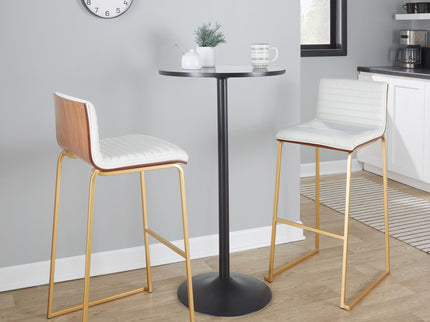 Mason Mara - Contemporary Versatile Desig Fixed Height Barstool (Set of 2)