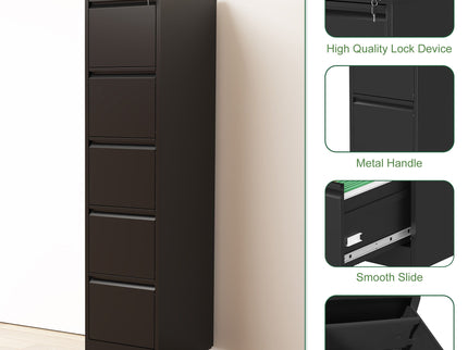 Drawer Metal Locking Vertical File Cabinet With Wheels Heavy Duty Lockable Storage