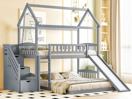 House Bunk Bed With Slide