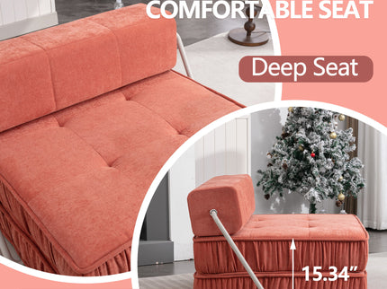 Folding Sofa With Removable Back Cushion, Convertible Futon Sleeper Chair