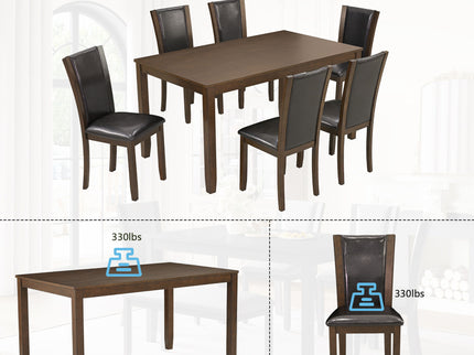 Dining Table Set With Upholstered Chairs, Rectangular Dining Table Set